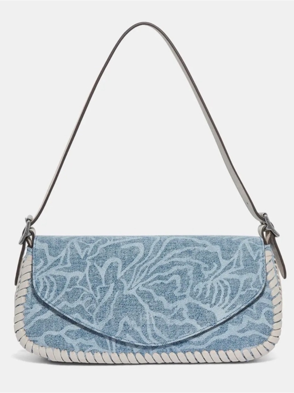 Aimee Kestenberg All For Love Denim Garden Baguette Shoulder Bag